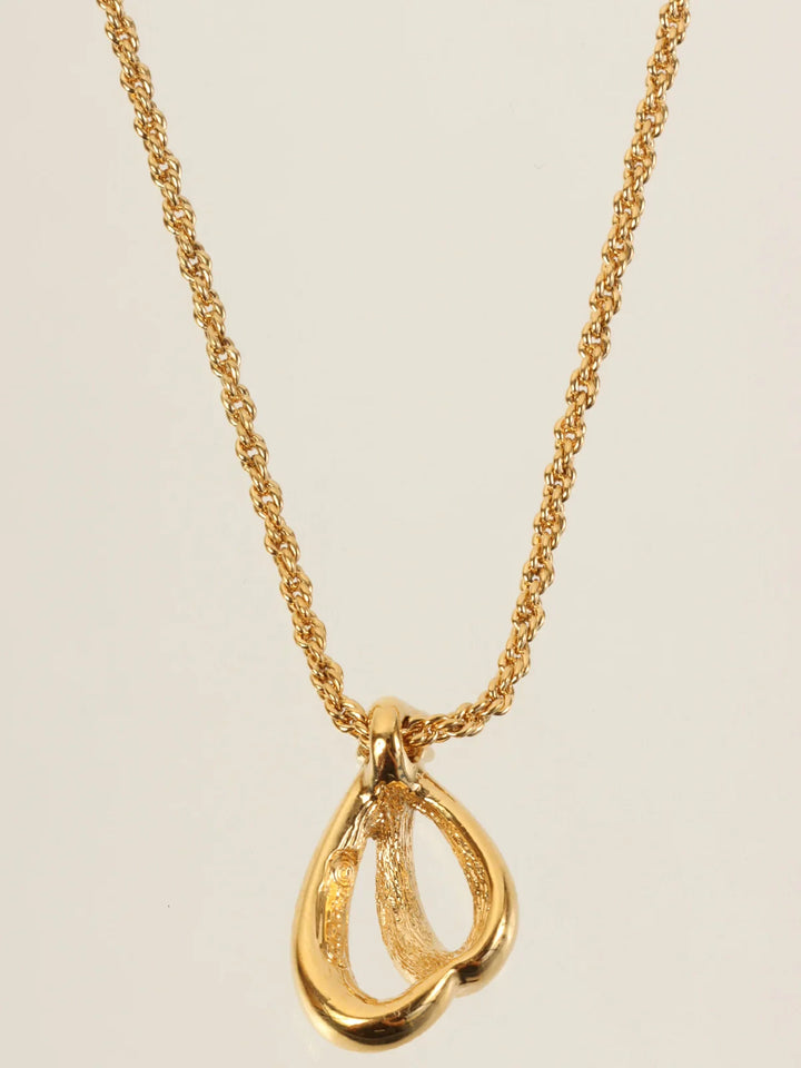 Dior Rhinestone Design Necklace Gold/Black