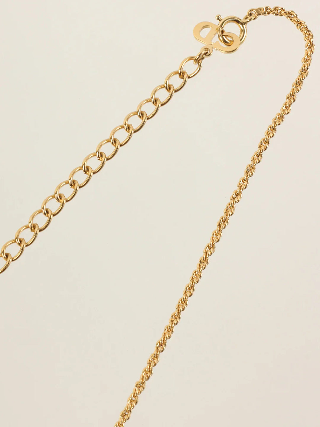 Dior Rhinestone Design Necklace Gold/Black