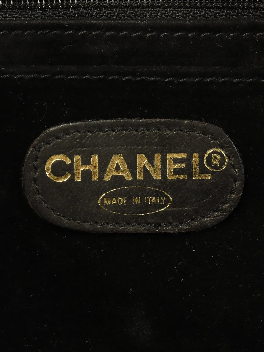 Chanel Around 1997 Made Caviar Skin Cc Mark Stitch 2Way Vanity Black