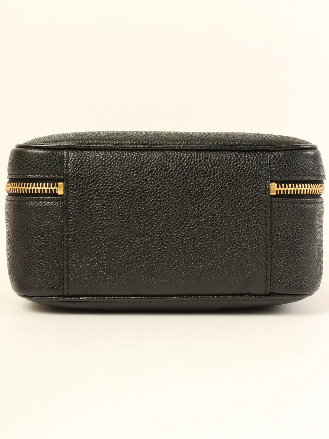 Chanel Around 1997 Made Caviar Skin Cc Mark Stitch 2Way Vanity Black