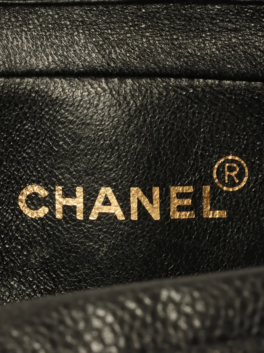 Chanel Around 1995 Made Caviar Skin Turn-Lock Ball Charm Shoulder Bag Black