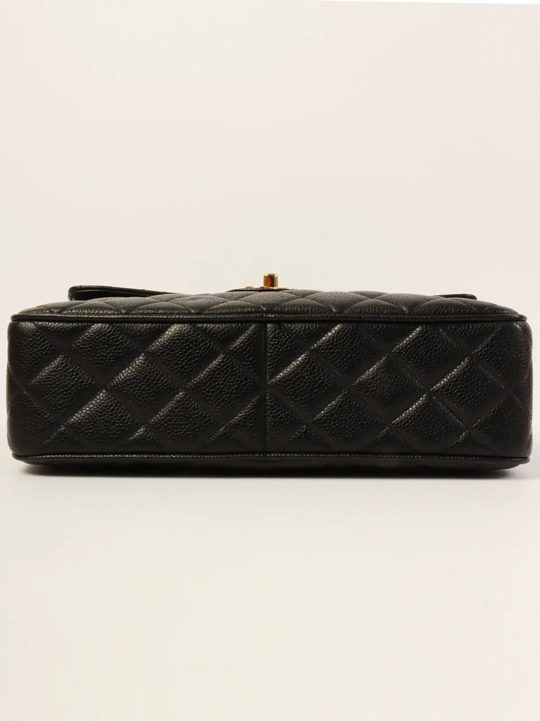 Chanel Around 1995 Made Caviar Skin Turn-Lock Ball Charm Shoulder Bag Black
