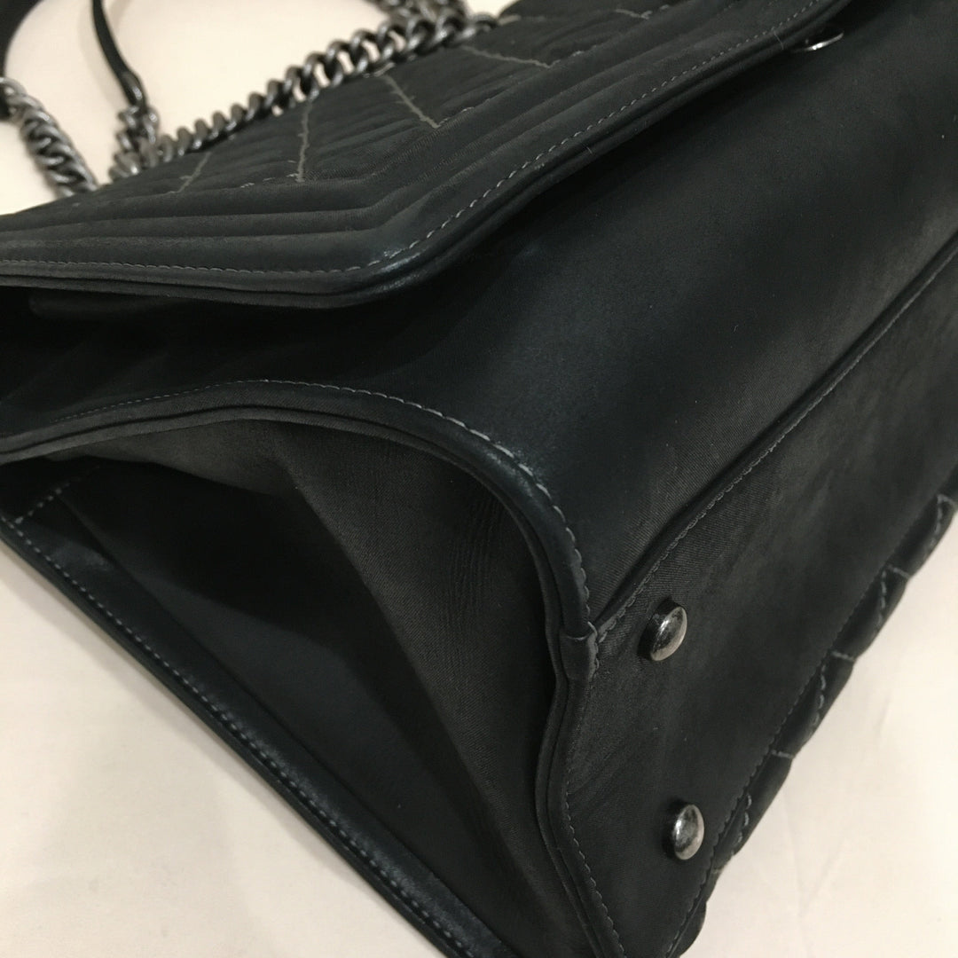Chanel Black Leather Large Boy Shoulder Bag Sku# 76345