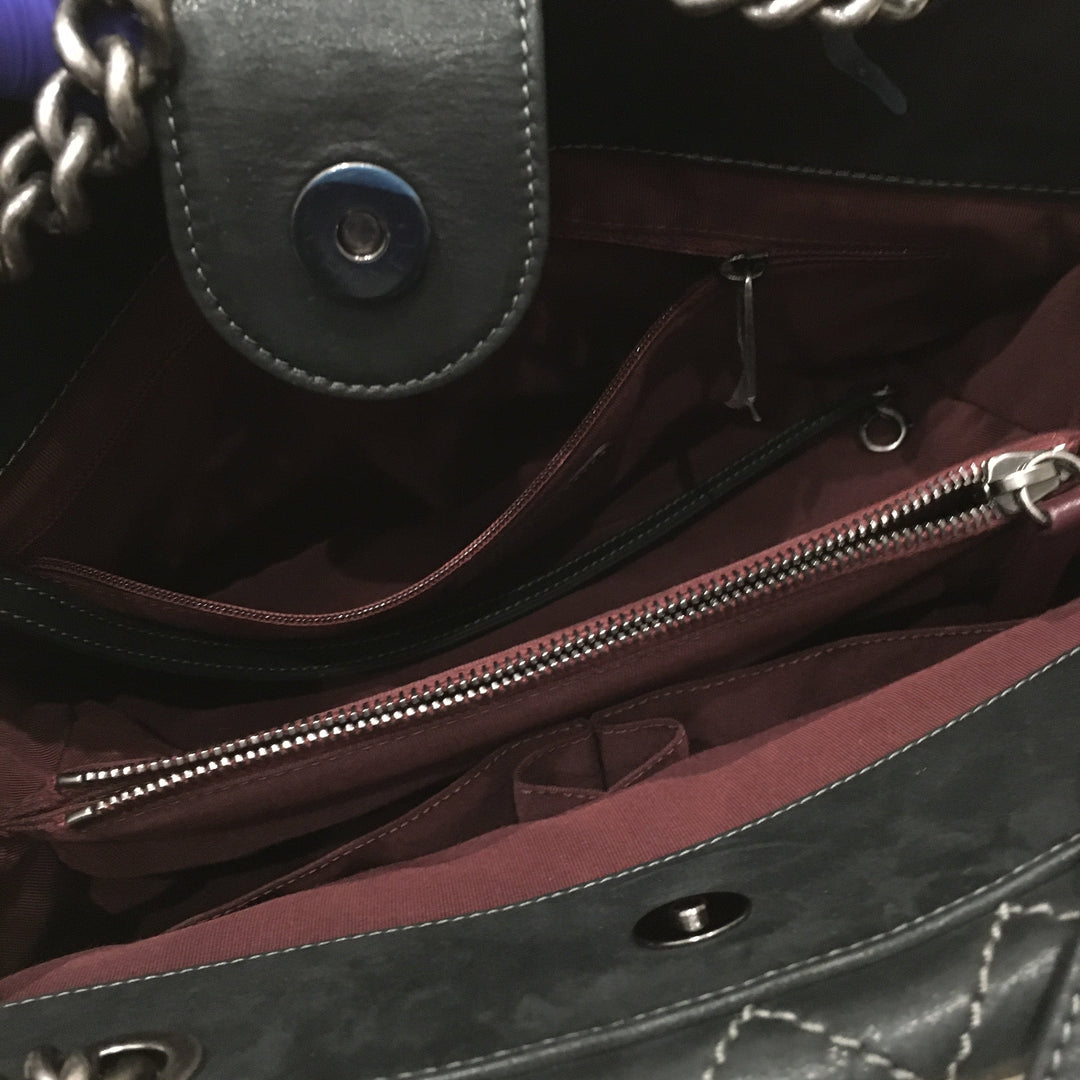 Chanel Black Leather Large Boy Shoulder Bag Sku# 76345