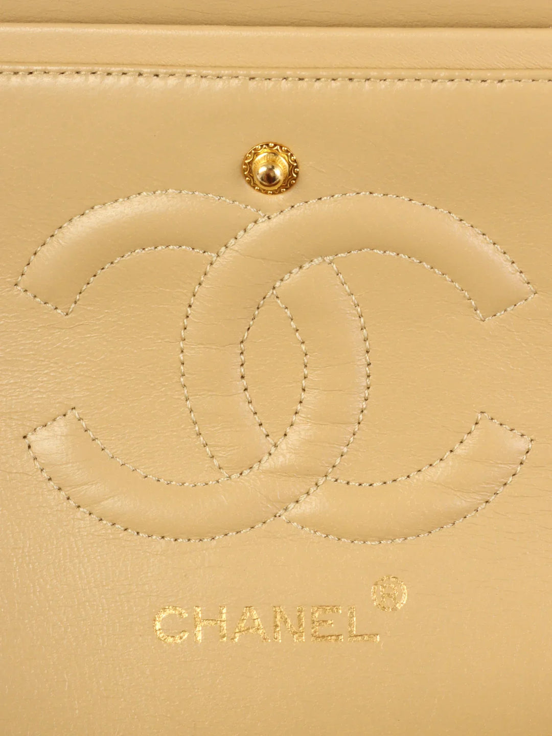 Chanel Around 1990 Made Classic New Chain Bag 25Cm Beige