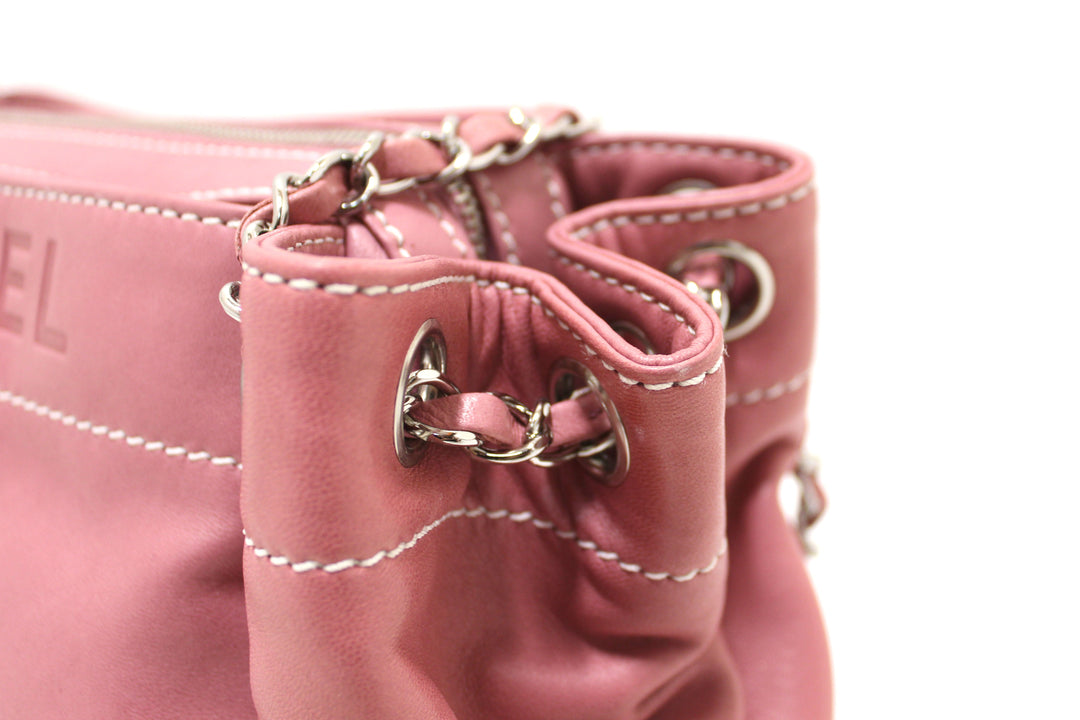 Top Quality Chanel Pink Lambskin Leather Shoulder Bag