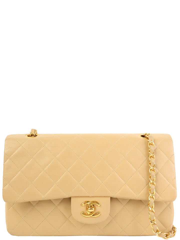 Chanel Around 1990 Made Classic New Chain Bag 25Cm Beige