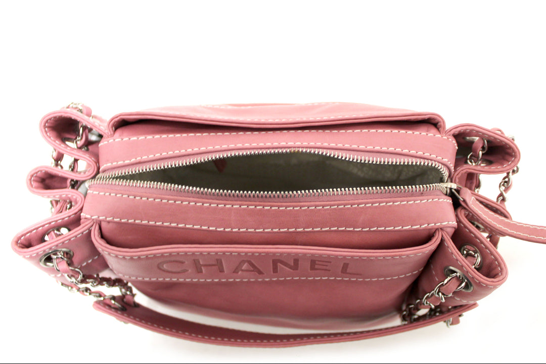 Top Quality Chanel Pink Lambskin Leather Shoulder Bag
