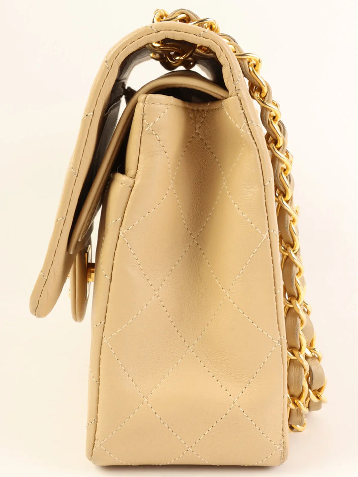 Chanel Around 1990 Made Classic New Chain Bag 25Cm Beige