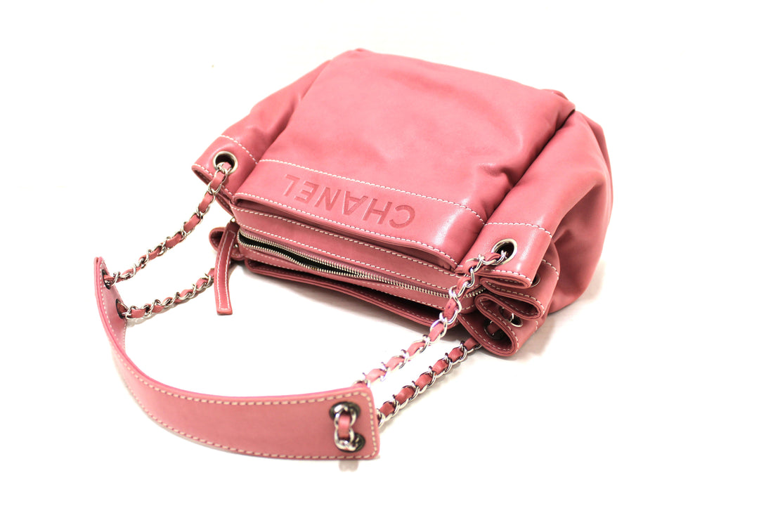 Top Quality Chanel Pink Lambskin Leather Shoulder Bag