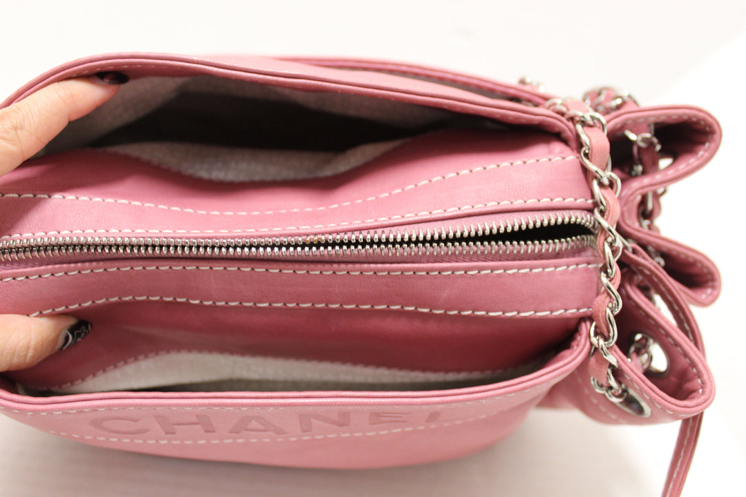 Top Quality Chanel Pink Lambskin Leather Shoulder Bag