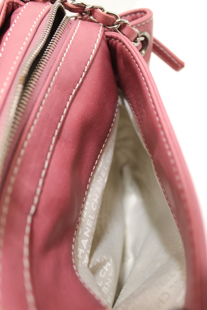 Top Quality Chanel Pink Lambskin Leather Shoulder Bag