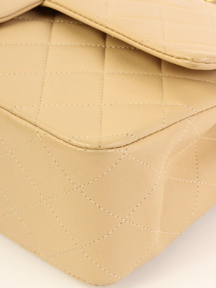 Chanel Around 1990 Made Classic New Chain Bag 25Cm Beige