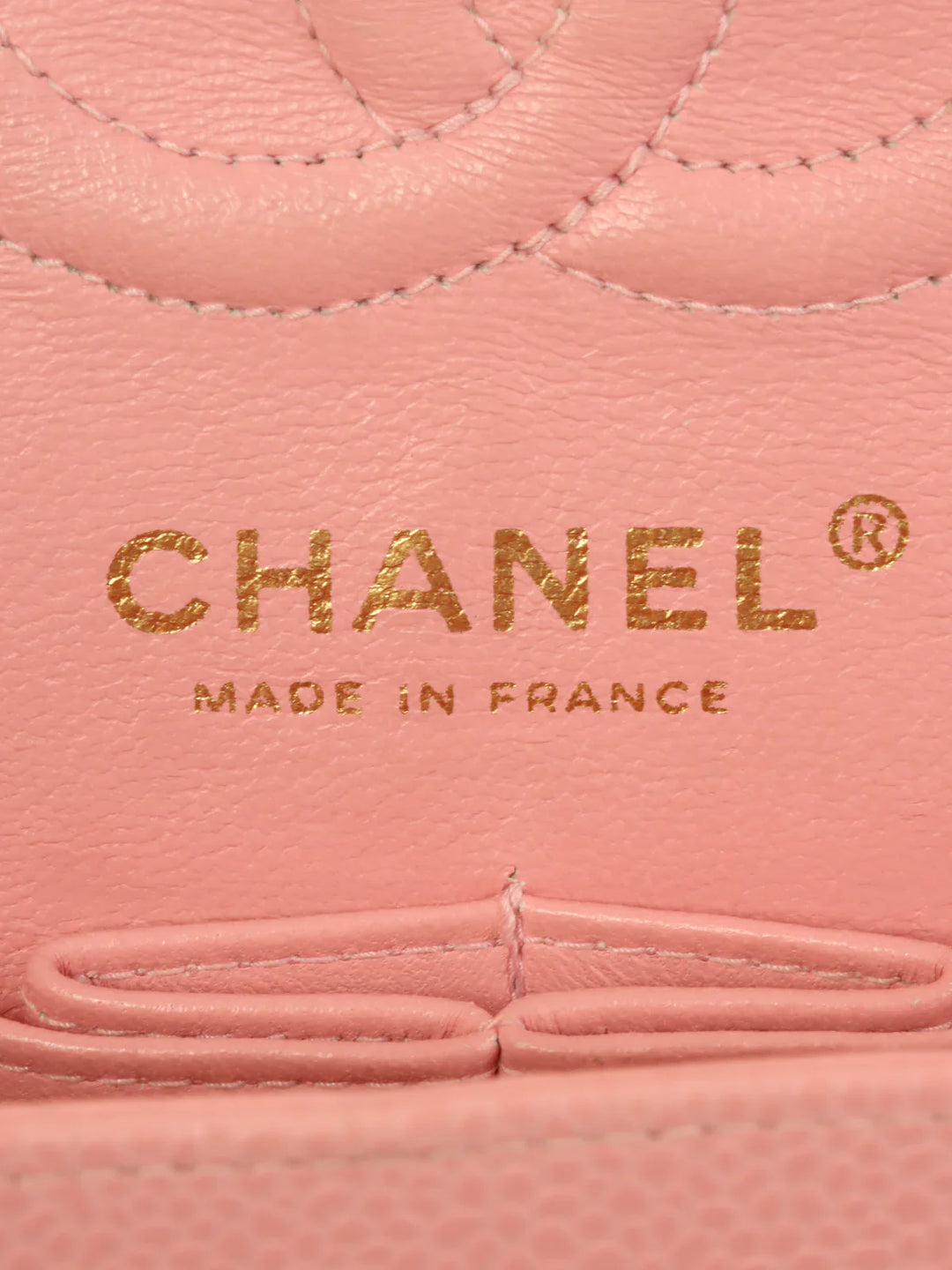 Chanel Around 2003 Made Caviar Skin Classic New Chain Bag 23Cm Pink