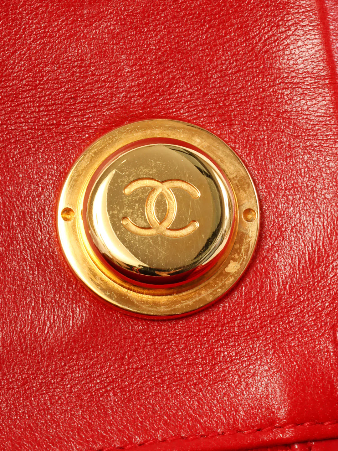 Chanel Around 1990 Made Classic New Chain Top Handle Bag Mini Red