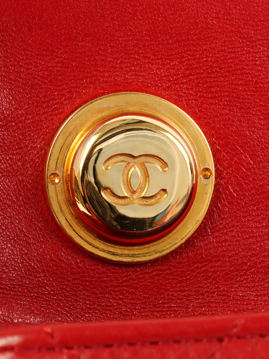 Chanel Around 1990 Made Classic New Chain Top Handle Bag Mini Red
