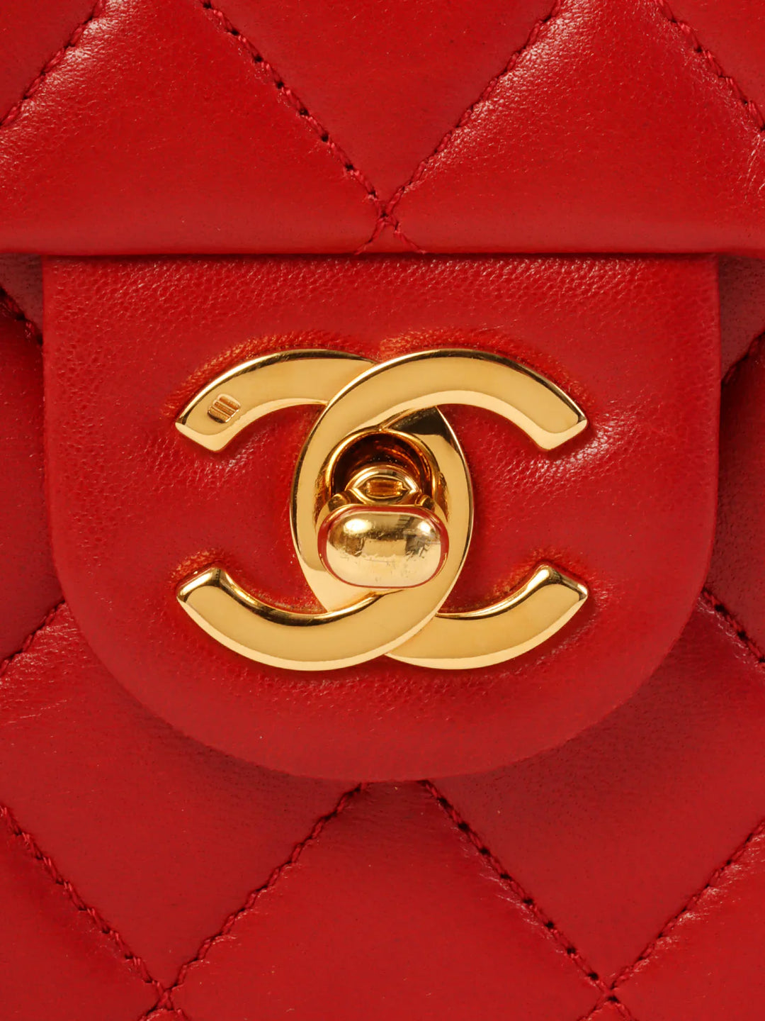 Chanel Around 1990 Made Classic New Chain Top Handle Bag Mini Red