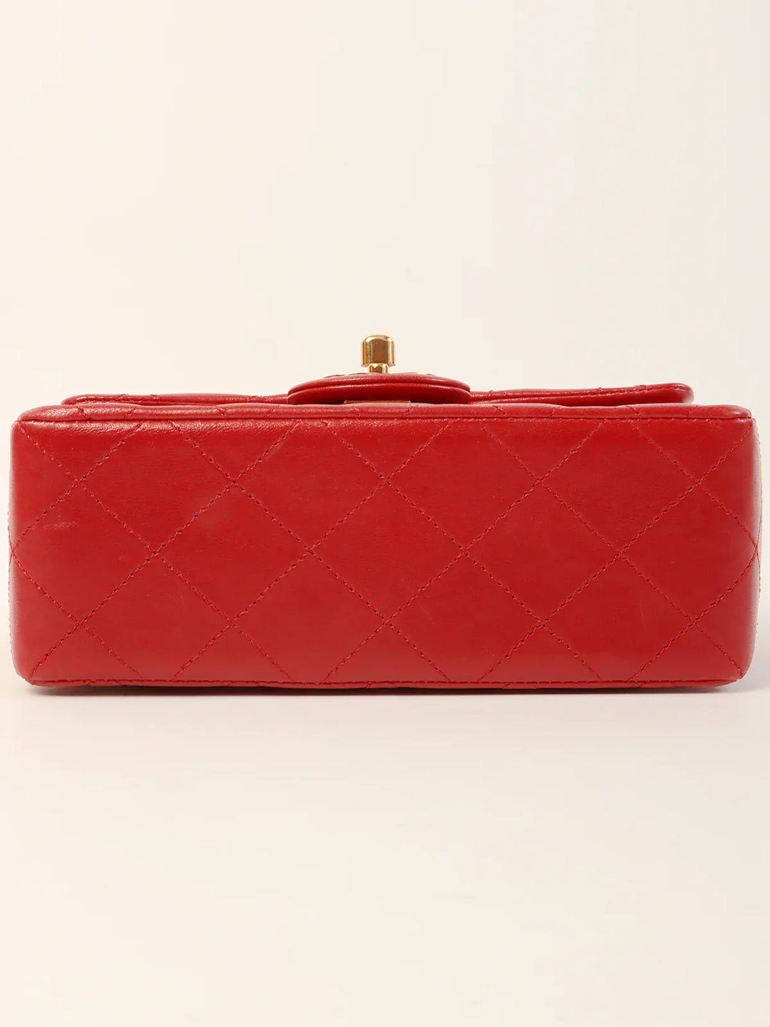 Chanel Around 1990 Made Classic New Chain Top Handle Bag Mini Red