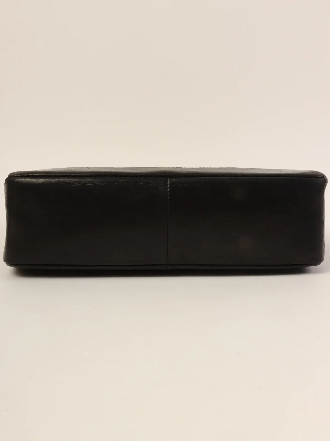 Chanel Around 1990 Made Leather Satin Combination Turn-Lock 2Way Chain Bag Black