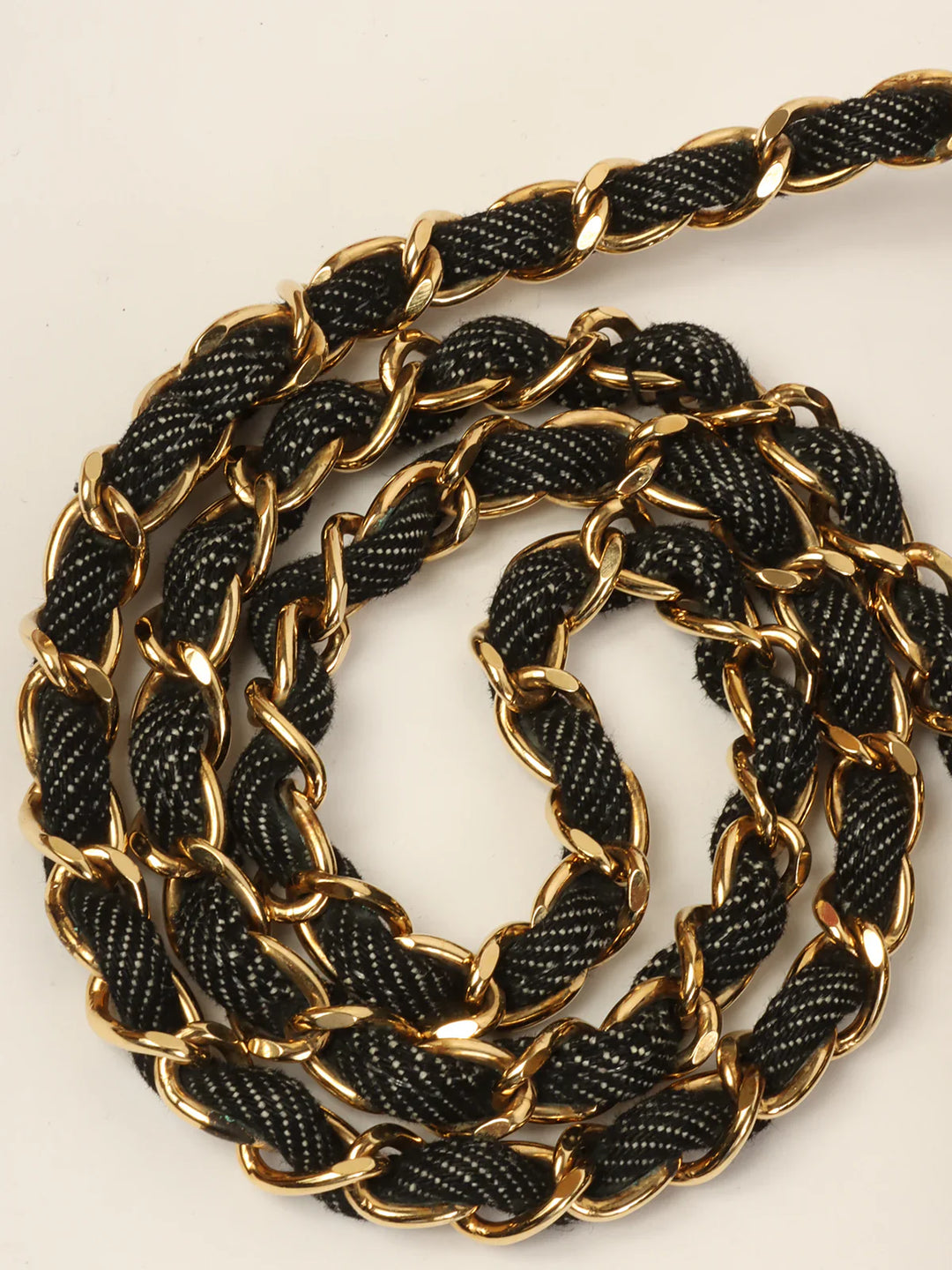 Chanel Around 1998 Made Denim Classic New Chain Bag 23Cm Black