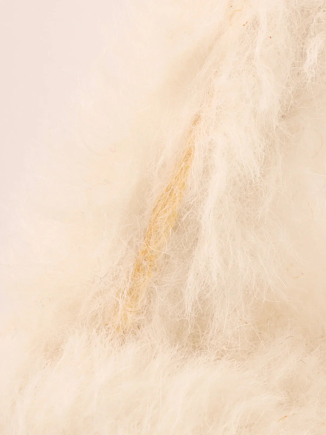 Chanel Around 1992 Made Fur Turn-Lock Top Handle Bag Off White