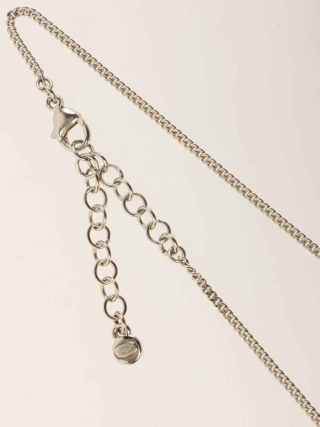 Chanel 2012 Made Rhinestone Diamond Motif Cc Mark Swing Necklace Silver/Champagne
