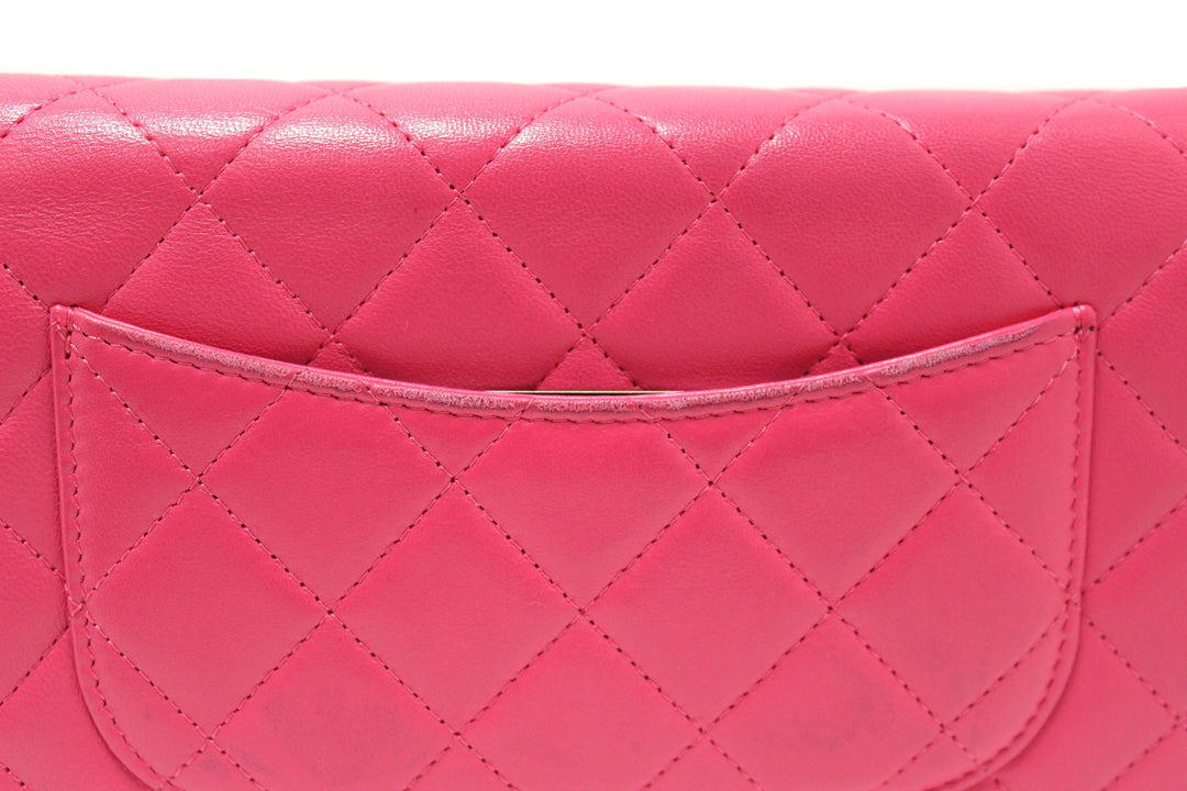 Top Quality Chanel Fuchsia Pink Quilted Lambskin Leather Wallet On Chain WOC Messenger Bag