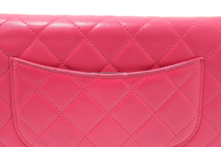 Top Quality Chanel Fuchsia Pink Quilted Lambskin Leather Wallet On Chain WOC Messenger Bag