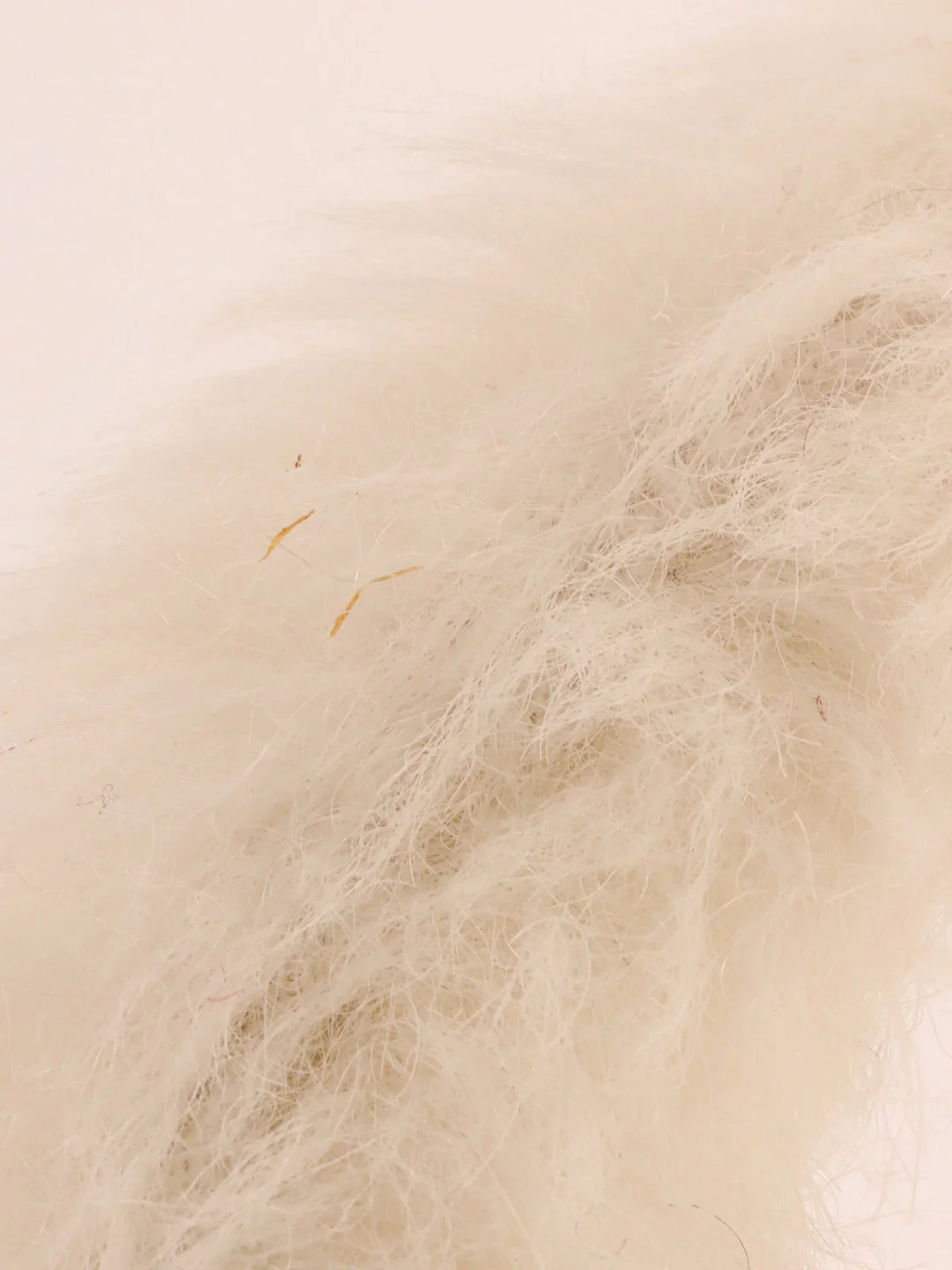 Chanel Around 1992 Made Fur Turn-Lock Top Handle Bag Off White