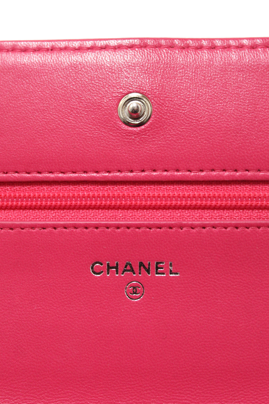 Top Quality Chanel Fuchsia Pink Quilted Lambskin Leather Wallet On Chain WOC Messenger Bag