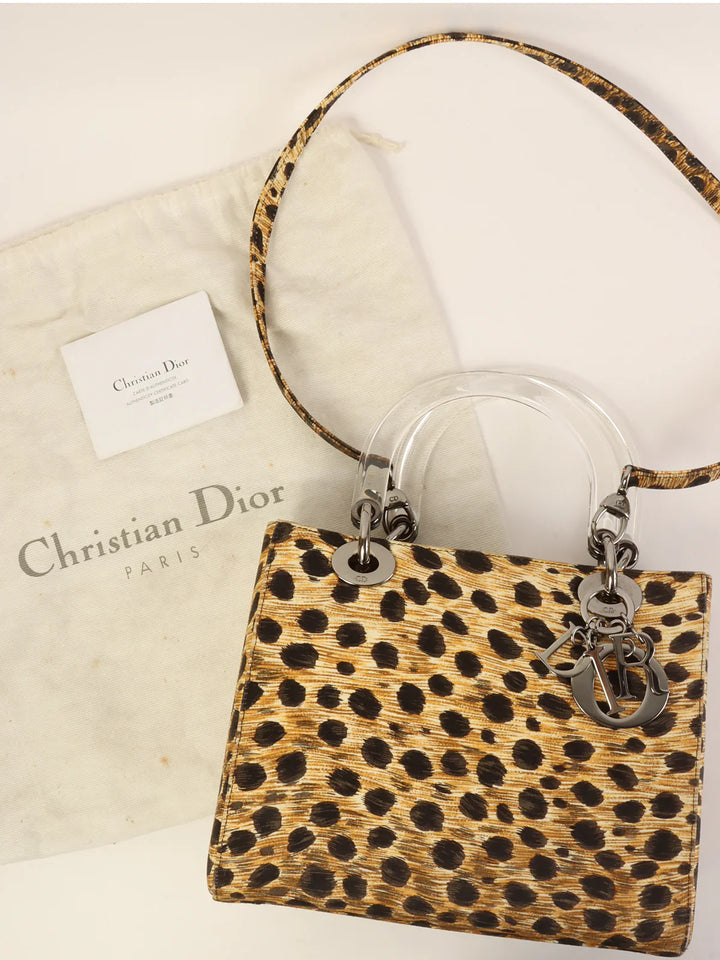 Top quality Dior Leopard Lady  2Way Bag M Brown/Black