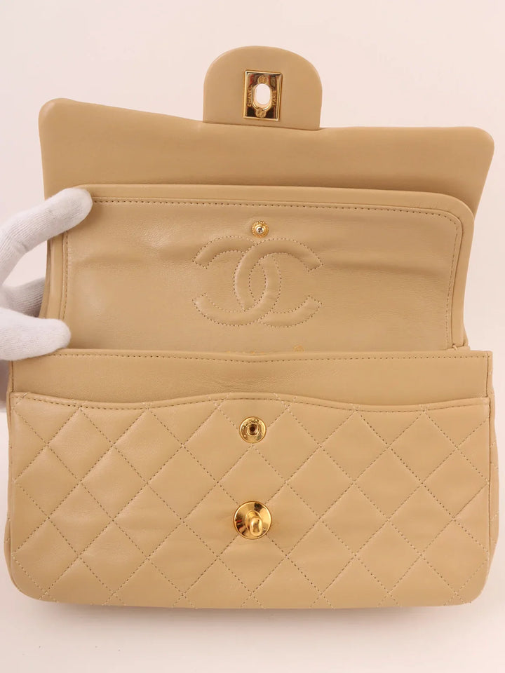 Chanel Around 2010 Made Classic New Chain Bag 23Cm Beige