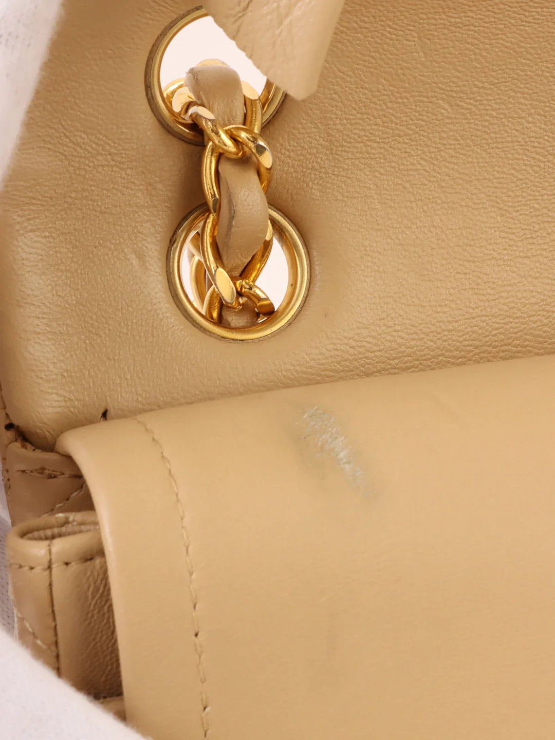 Chanel Around 2010 Made Classic New Chain Bag 23Cm Beige