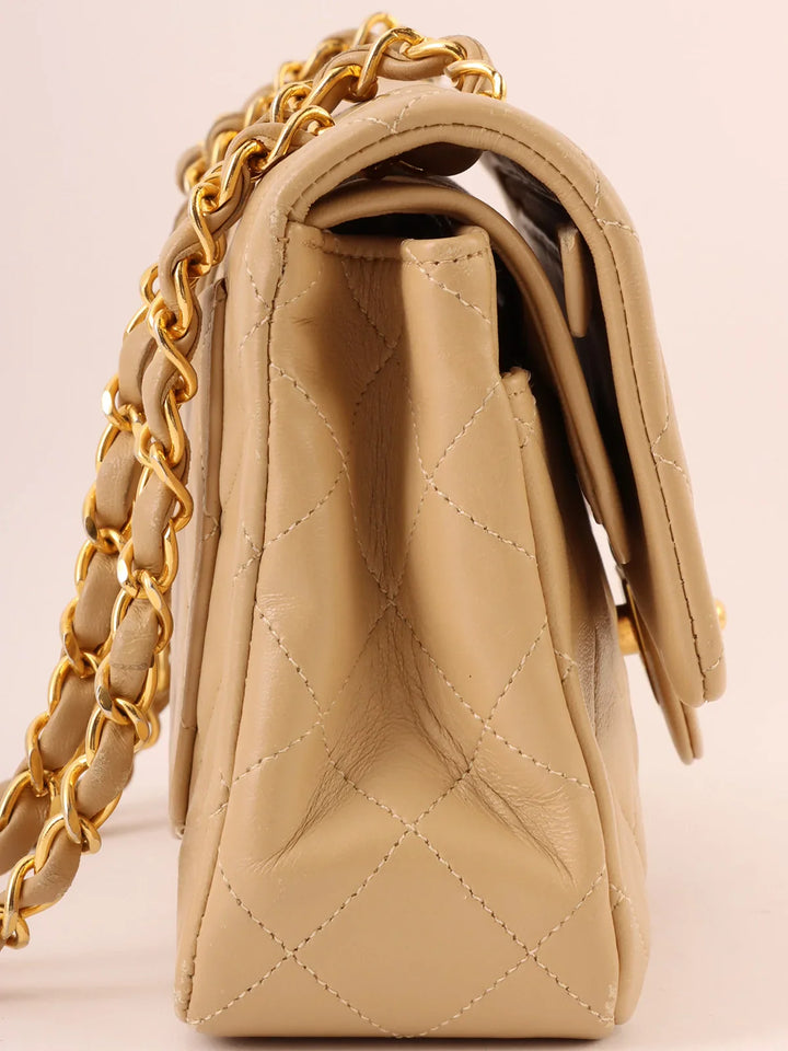 Chanel Around 2010 Made Classic New Chain Bag 23Cm Beige