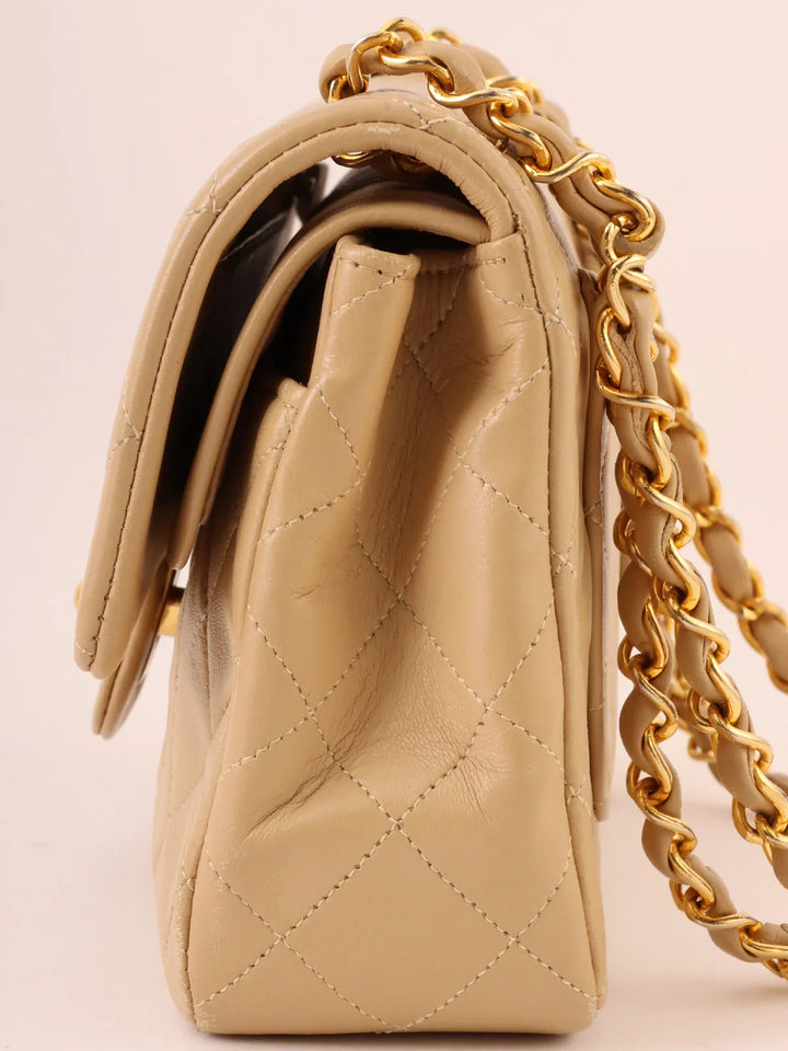Chanel Around 2010 Made Classic New Chain Bag 23Cm Beige