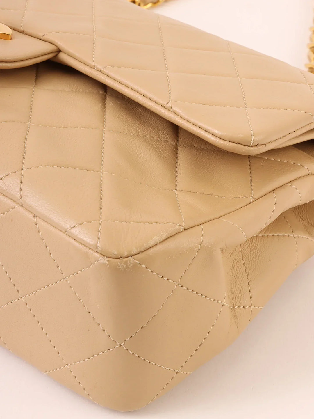 Chanel Around 2010 Made Classic New Chain Bag 23Cm Beige