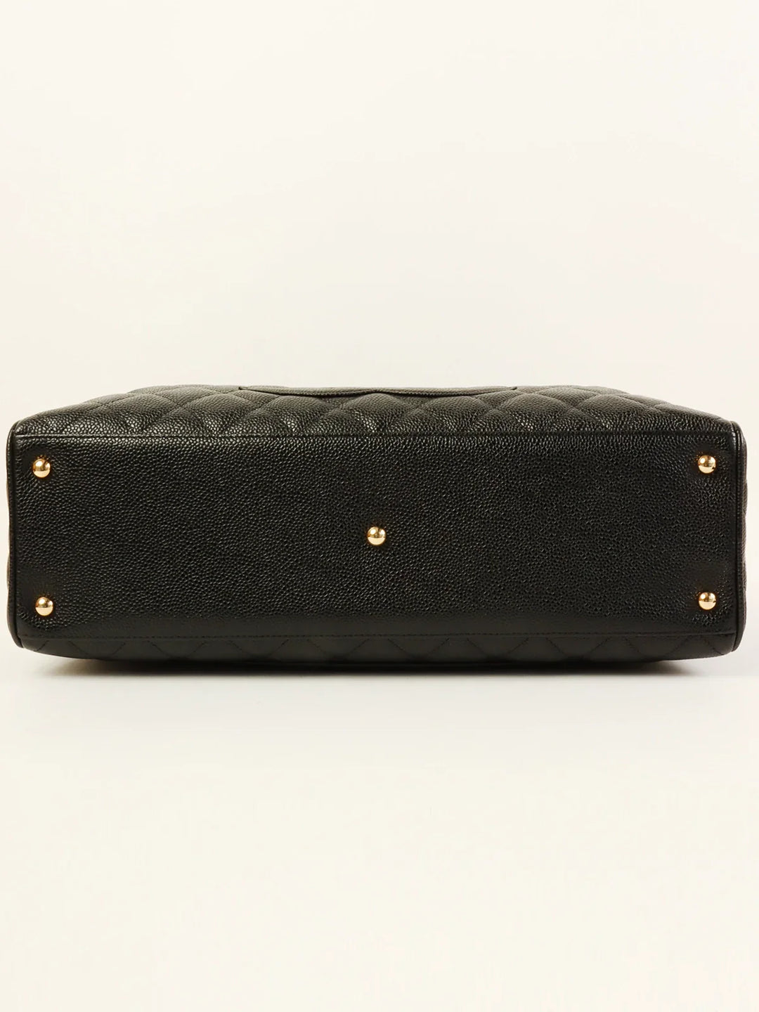 Chanel Around 2003 Made Caviar Skin Cc Mark Stitch Boston Bag Black