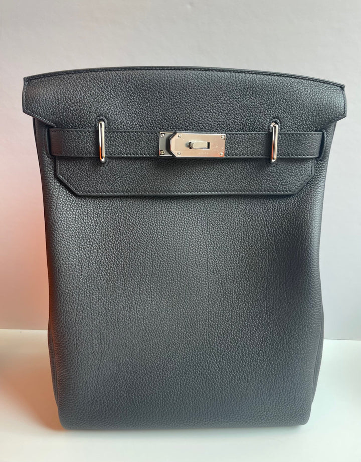 Top quality Hermes HAC A Dos GM Backpack Black Togo Palladium Hardware