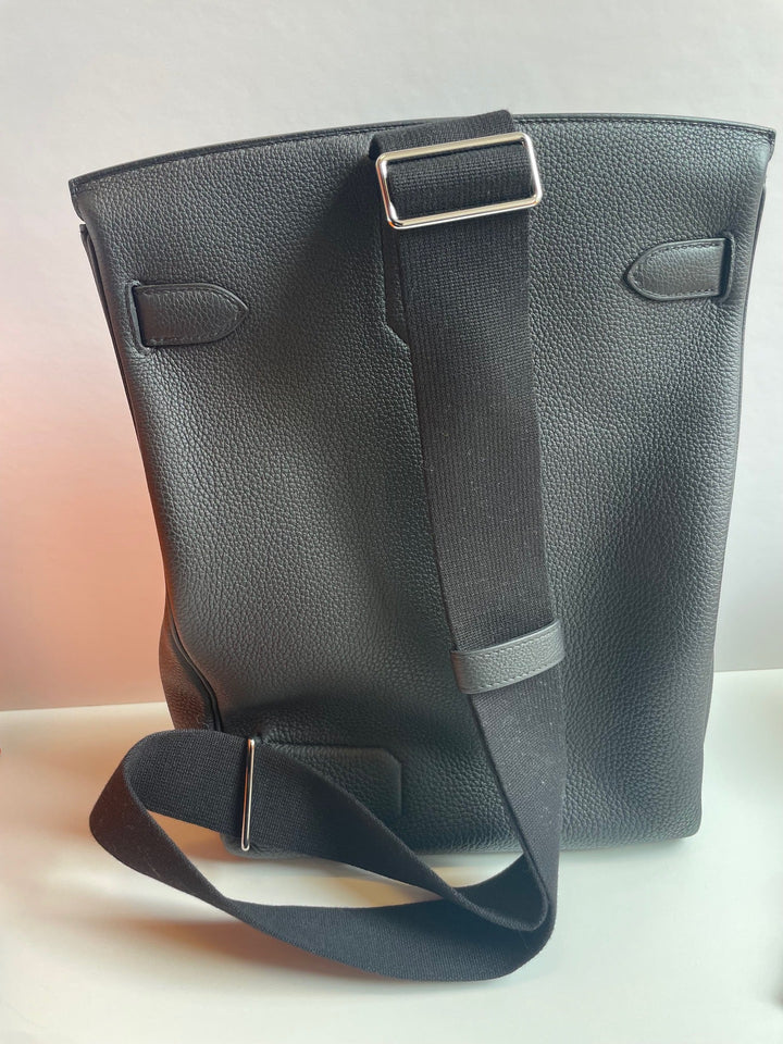 Top quality Hermes HAC A Dos GM Backpack Black Togo Palladium Hardware