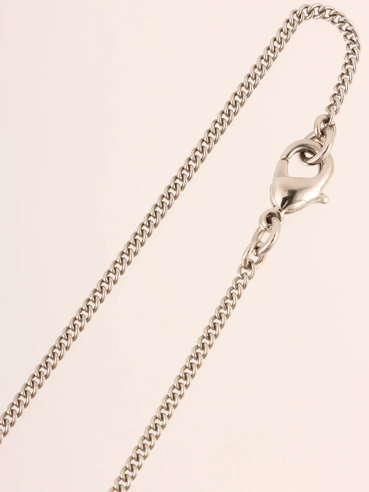 Chanel 2012 Made Rhinestone Cc Mark Necklace Silver