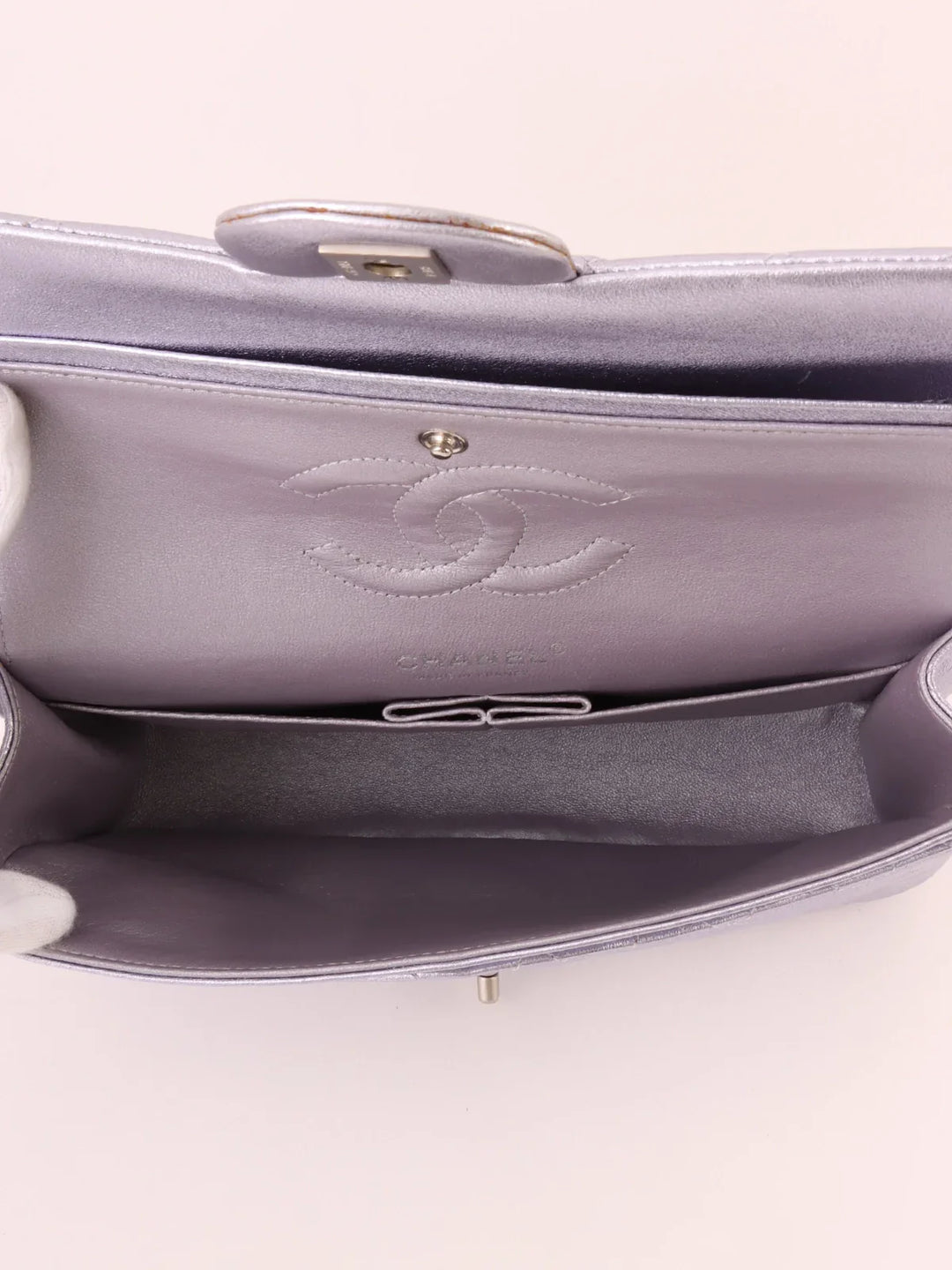 Chanel Around 2010 Made Classic New Chain Bag 25Cm Metallic Light Purple
