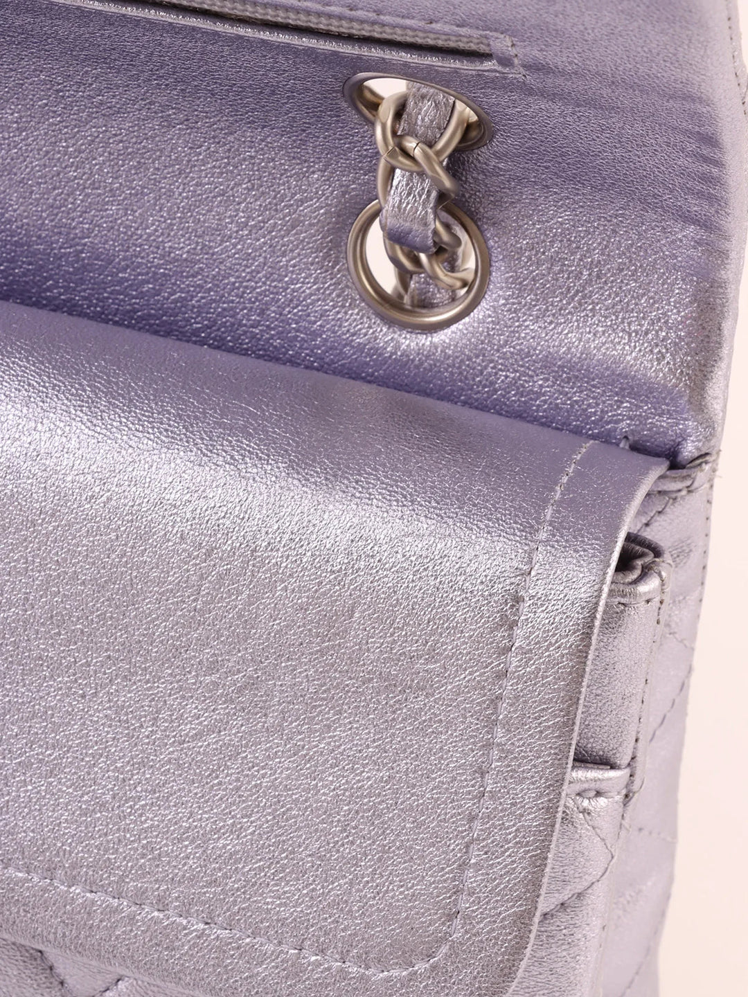 Chanel Around 2010 Made Classic New Chain Bag 25Cm Metallic Light Purple