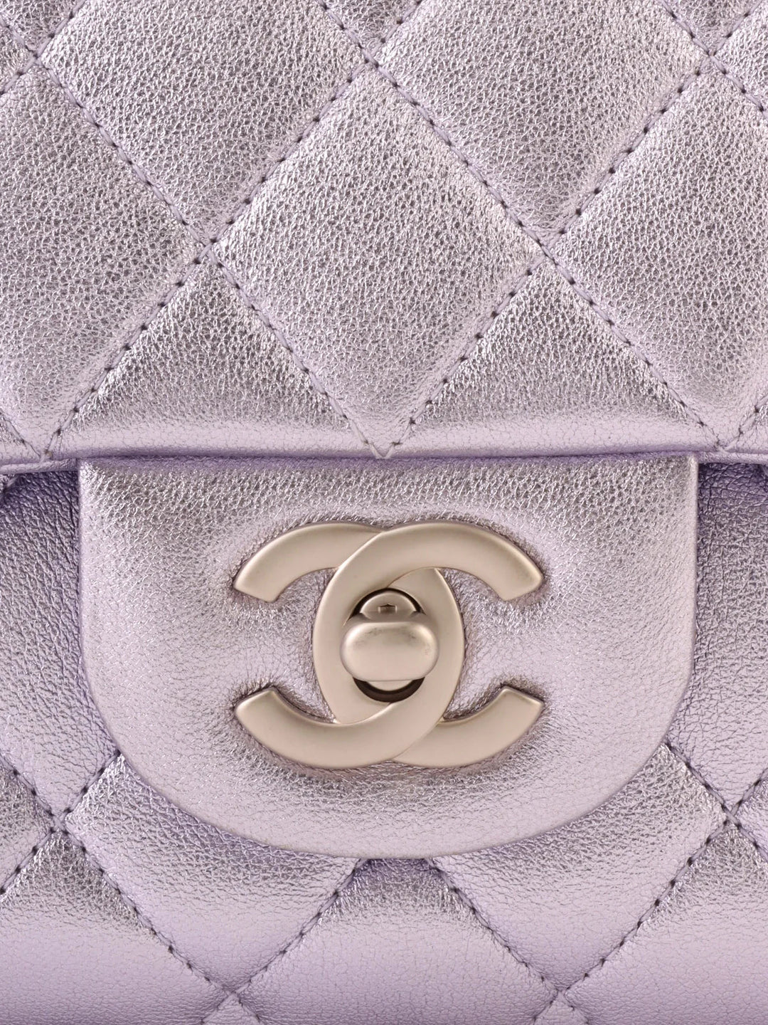 Chanel Around 2010 Made Classic New Chain Bag 25Cm Metallic Light Purple