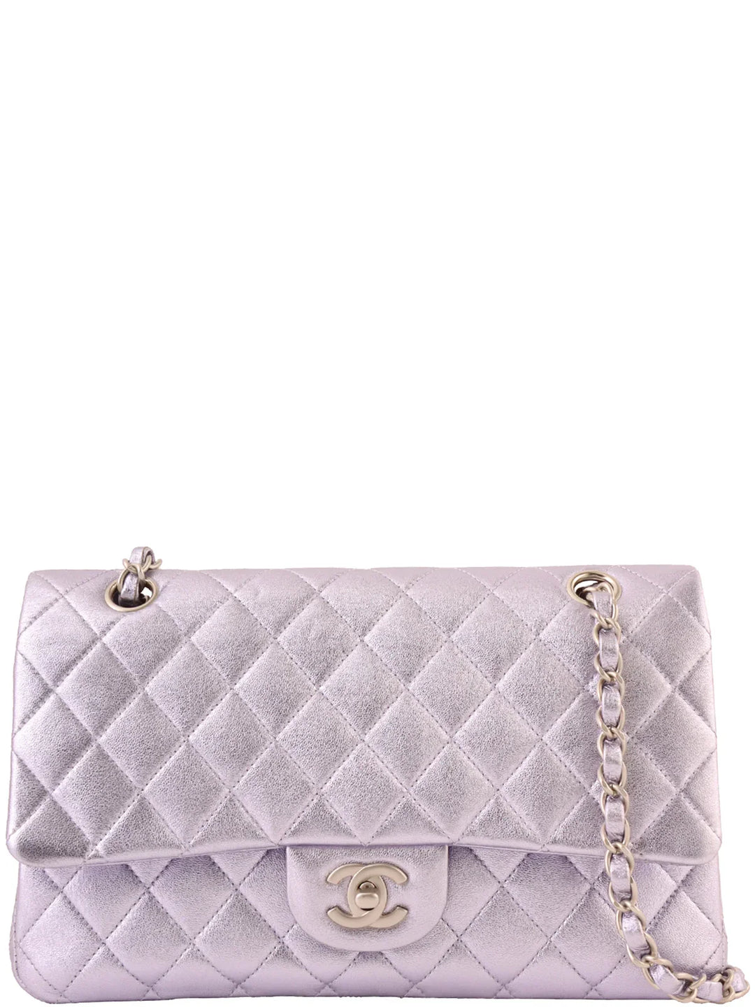 Chanel Around 2010 Made Classic New Chain Bag 25Cm Metallic Light Purple