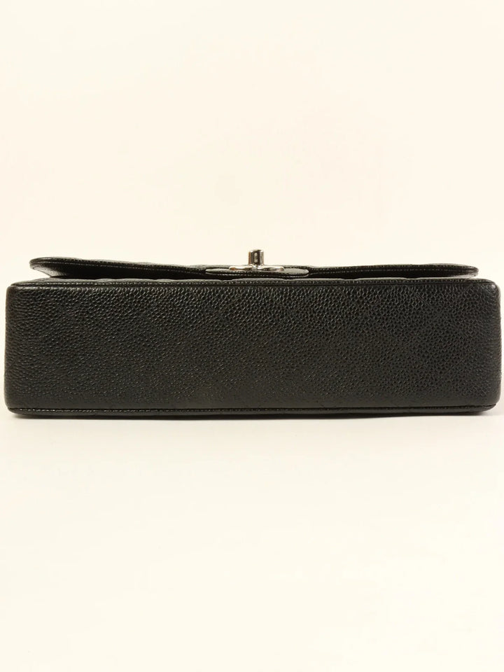 Chanel Around 2000 Made Caviar Skin Classic New Chain Bag 25Cm Black