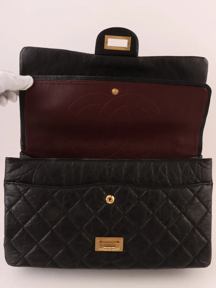 Chanel Around 2010 Made 2.55 Chain Shoulder Bag Black