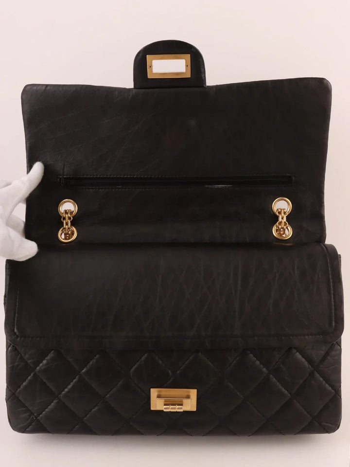 Chanel Around 2010 Made 2.55 Chain Shoulder Bag Black