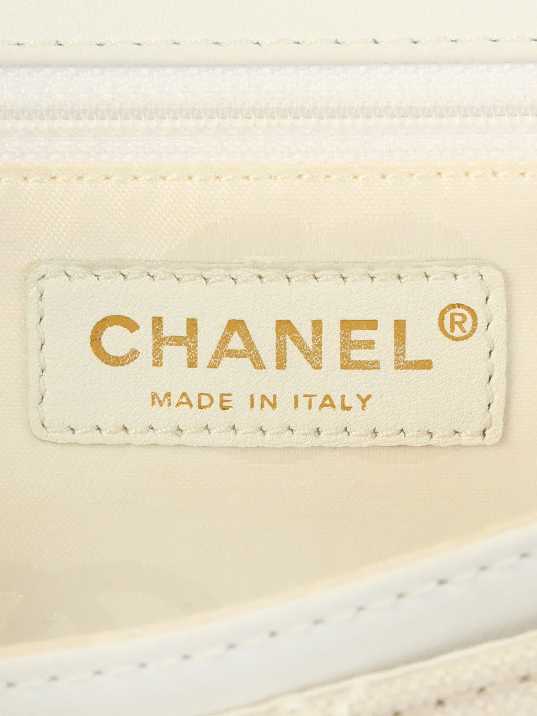 Chanel Around 2004 Made Wild Stitch Turn-Lock Top Handle Bag Ivory/White