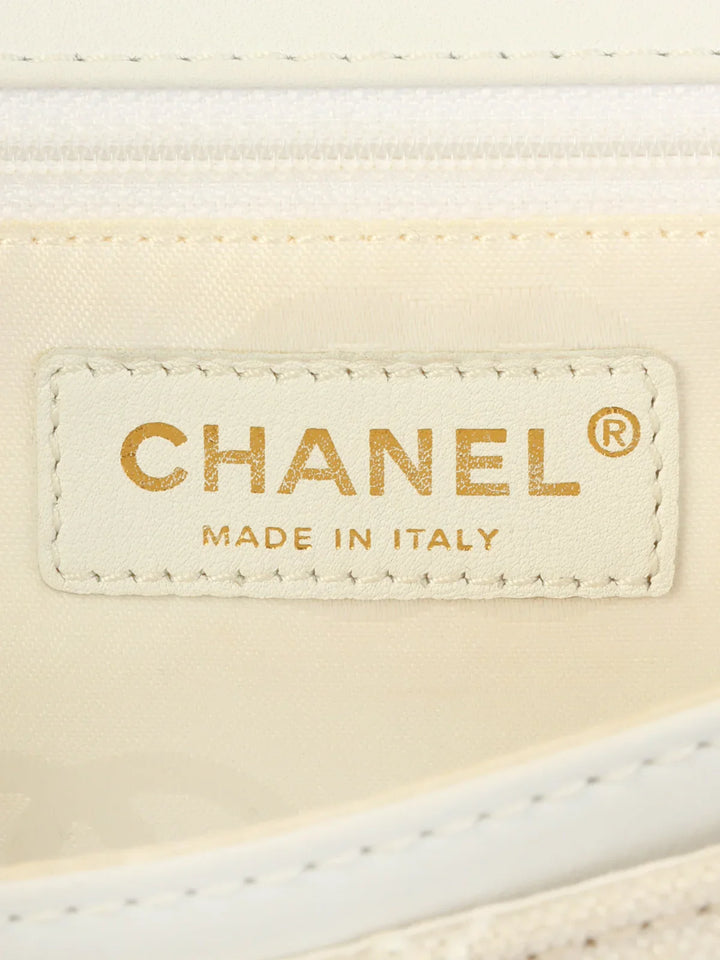 Chanel Around 2004 Made Wild Stitch Turn-Lock Top Handle Bag Ivory/White