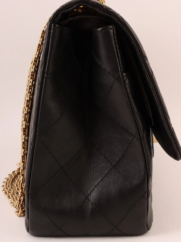 Chanel Around 2010 Made 2.55 Chain Shoulder Bag Black